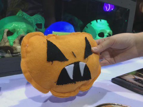 Vampire jack o' lantern plushie