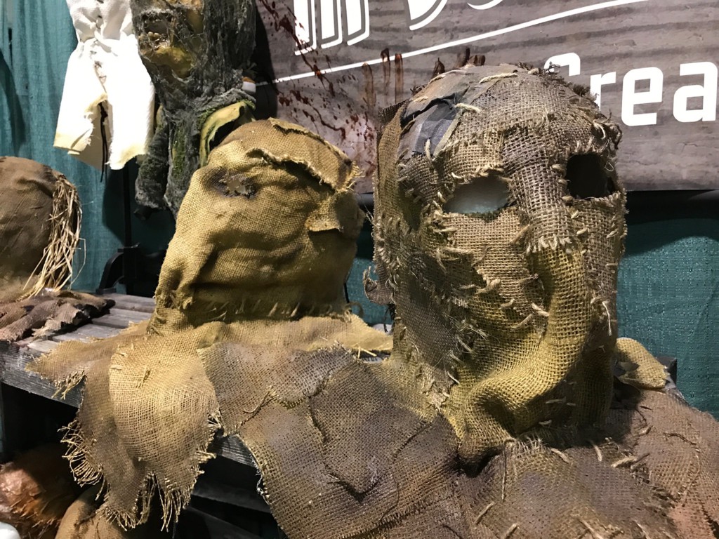 Scarecrow masks closeup